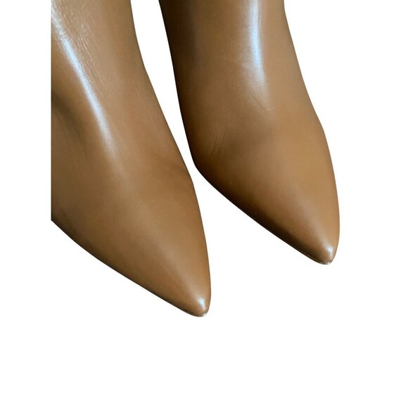 Lucchese Clarissa Western Dress Boot Sz 6.5 Tan Leather Pointed Toe Mid Length - Picture 3 of 16